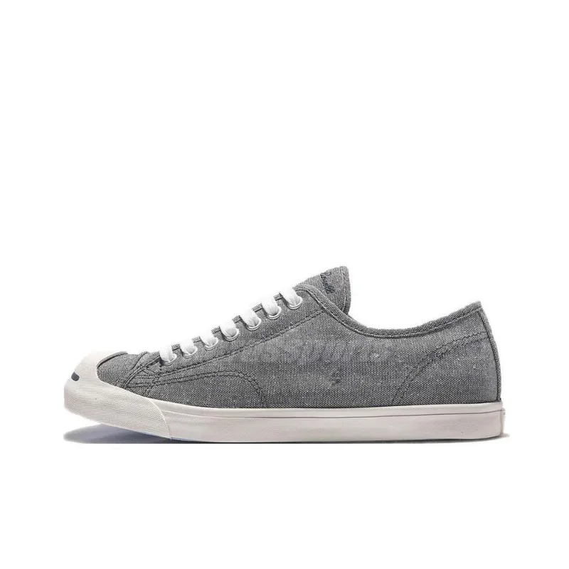 Converse Jack Purcell Anti Slip Wear Resistant Low Top Canvas Shoes Men's Gray-0
