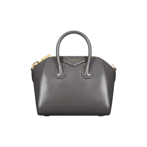Givenchy Antigona Box Leather Shoulder Bag Crossbody Bag Handbag Mini Women's Coal Smoke