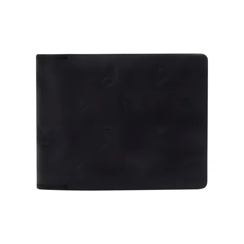CALVIN KLEIN Cow Leather Card Holder Men's Space Black