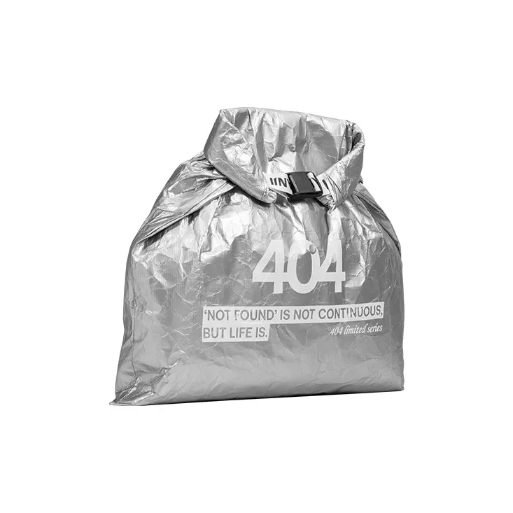 FANJI DuPont Paper Shake-It Bag Portable Storage Bag Unisex White/Black/Silver-9