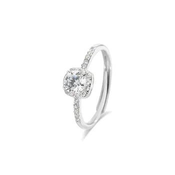 Muyan S925 Silver Small Square Candy Ring Women's