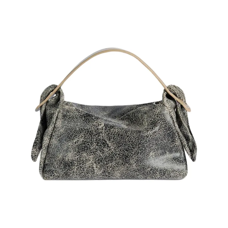 KENZO Cow Leather Handbag Unisex Black-0