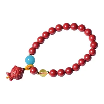 Stone On The Line Cinnabar Bracelets Unisex