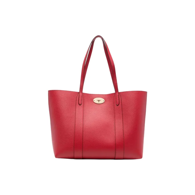 Mulberry Calfskin Tote Bag Shopping Bag Handbag Small Size Women's Blood Red-0