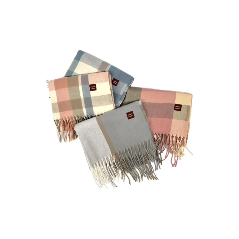 JEANSWEST Faux Cashmere Knit Scarves Unisex-5