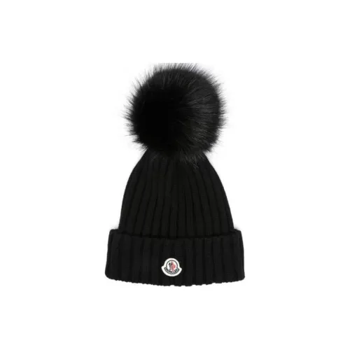 Moncler Ribbed Hat With Pom Pom