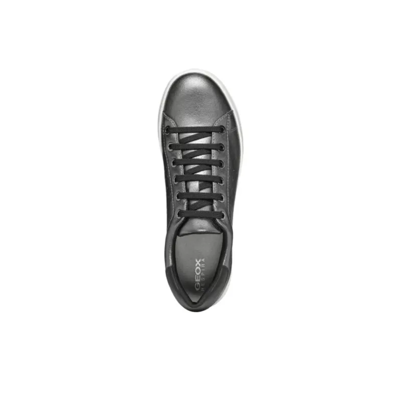 GEOX Jaysen Low-Top Skateboard Shoes Women's Silver Gray-4