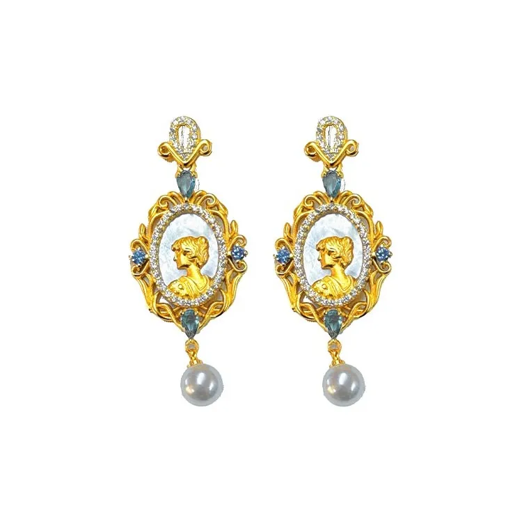 CARAT'S DIARY Shell Pearl Mother Of Pearl Earrings Women's-0