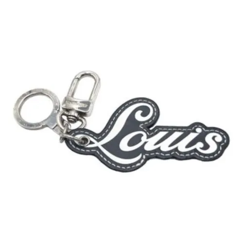 LOUIS VUITTON Leather Keychains Men's Black