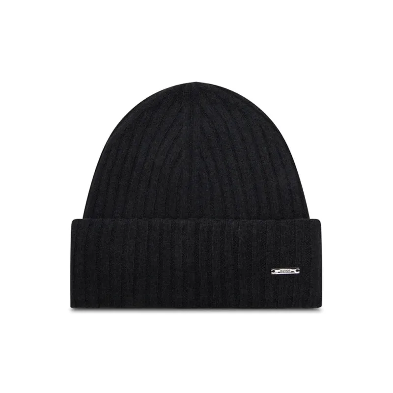 BOSS Cashmere Pure Virgin Wool Beanies Unisex Black-0