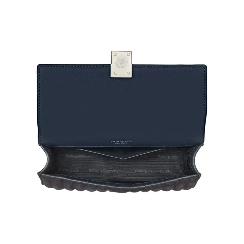 Kate Spade Sequins, Suede Shoulder Bag, Crossbody Bag, Handbag Mini Women's Black-4