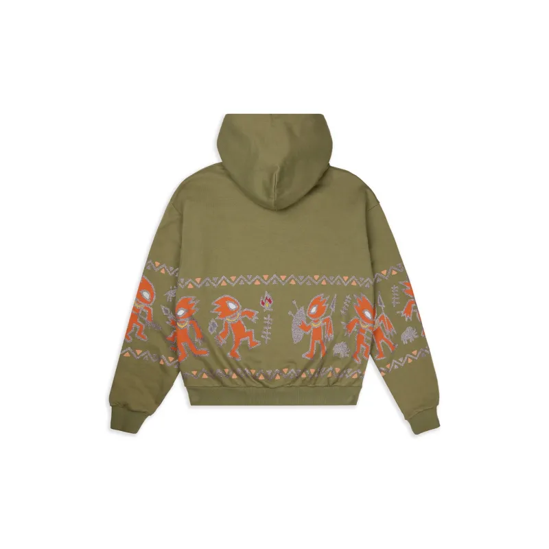 BURNIN Sweatshirt Unisex Mustard Green-1