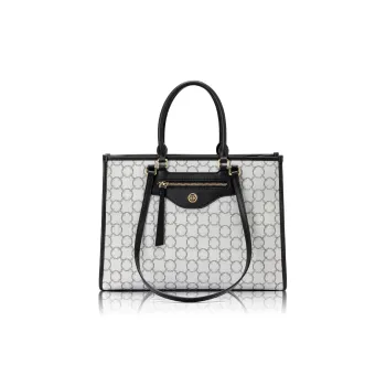 ROBERTA DI CAMERINO Fabric Tote Shoulder Handbag Regular Women's Silver