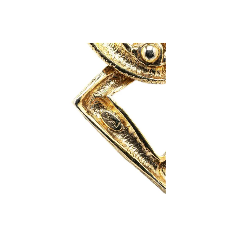 SAINT LAURENT 20th Century Plated Rhombus Chain Costume Necklace-2