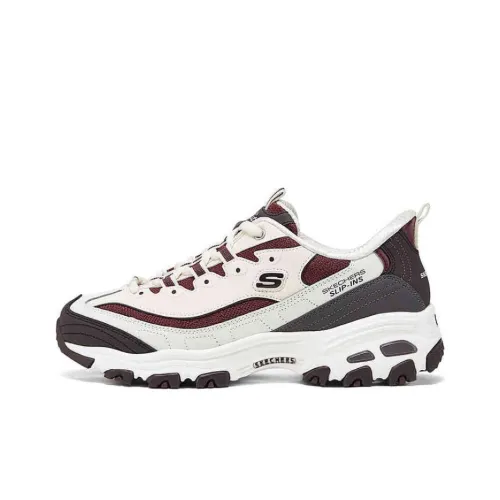Skechers Anti Slip Wear sport Low Top Chunky Sneakers Women's White Brown