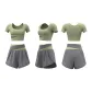 [Short-Sleeved Set]Cardamom Green+Limestone