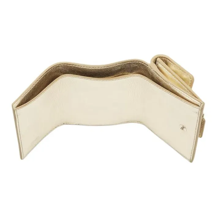 FENDI Calfskin Wallet Women's Champagne-3