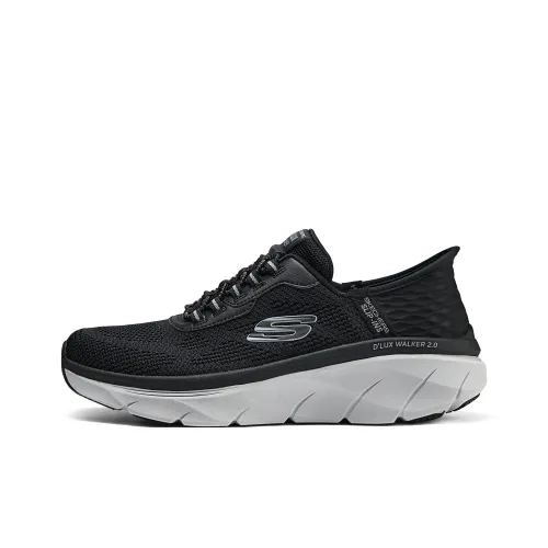 Skechers Cushioning Slip Resistant Low Top Training Running Shoes Men's Black Gray