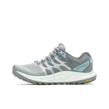 MERRELL Antora 3 Anti Slip Wear Resistant Low Top Trail Running Shoes Women's Gray Blue