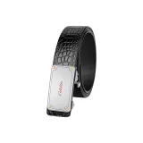 Black with Silver Buckle