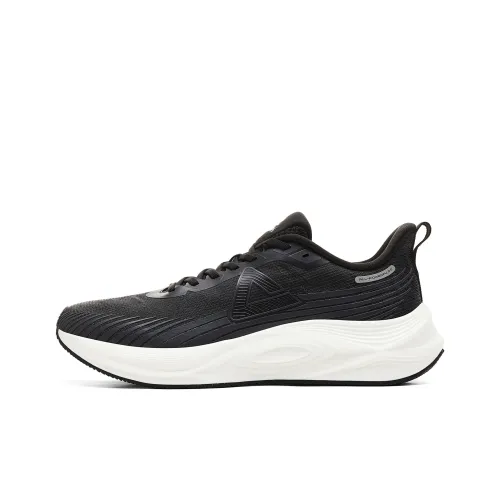 PEAK Cushioned Wear Resistant Lightweight Slip Resistant Low Top Running Shoes Men's Black Ivory
