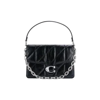 COACH Tabby Cow Leather Portable Crossbody Bag, Shoulder Bag Large Size Women's Black