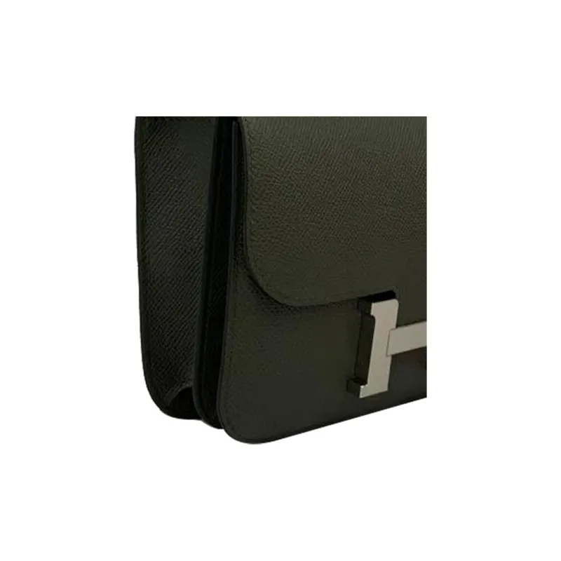 HERMES Constance Epsom Leather Shoulder Bag Crossbody Bag Mini Women's C6 Vert De Gris Gray Green-4