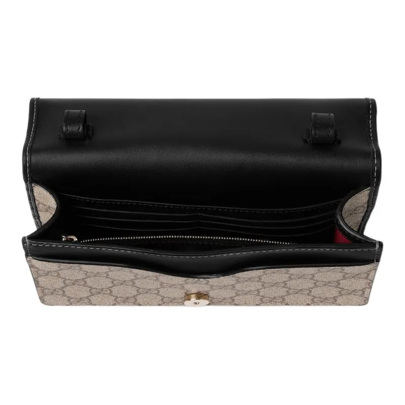 GUCCI Coated Canvas Crossbody Bag Shoulder Bag Extra Mini Women's Beige & Brown-4