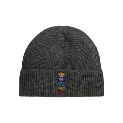 Polo Ralph Lauren Acrylic Nylon Wool Beanies Unisex Gray