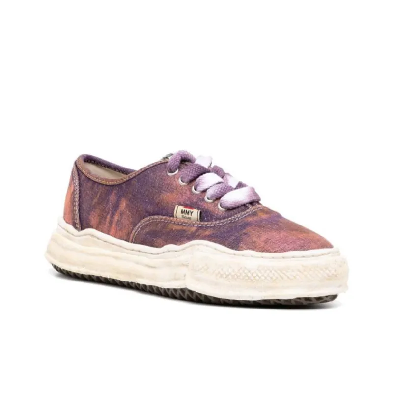 MIHARA YASUHIRO Baker Abrasion-Resistant Low-Top Canvas Shoes Men's Purple-2