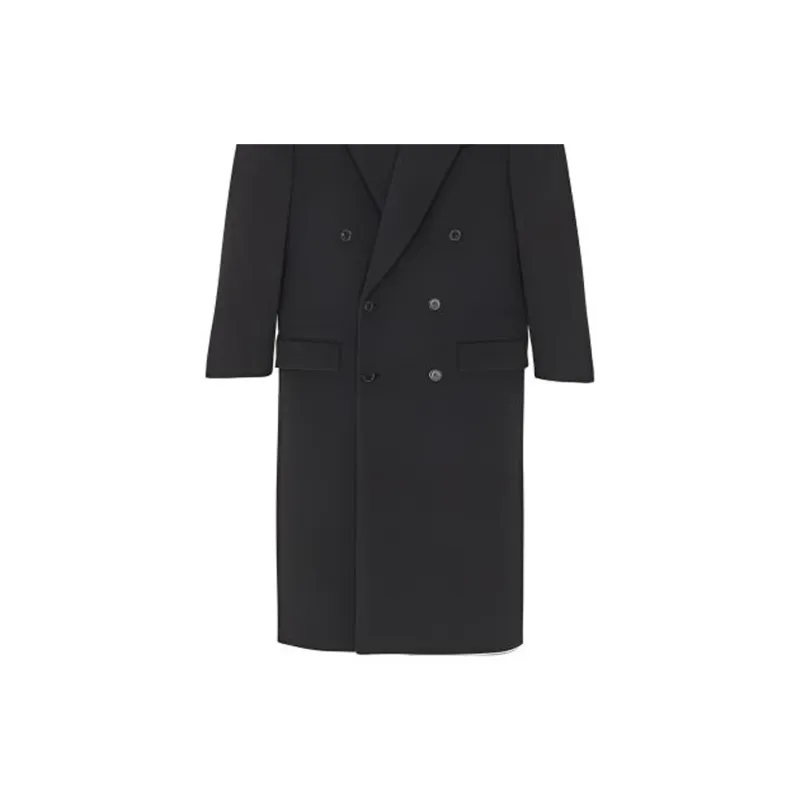 SAINT LAURENT Double Breasted Long Sleeved Coat-7
