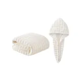 (Cream Beige) Bath Towels, Hair Drying Caps[7A Antibacterial]