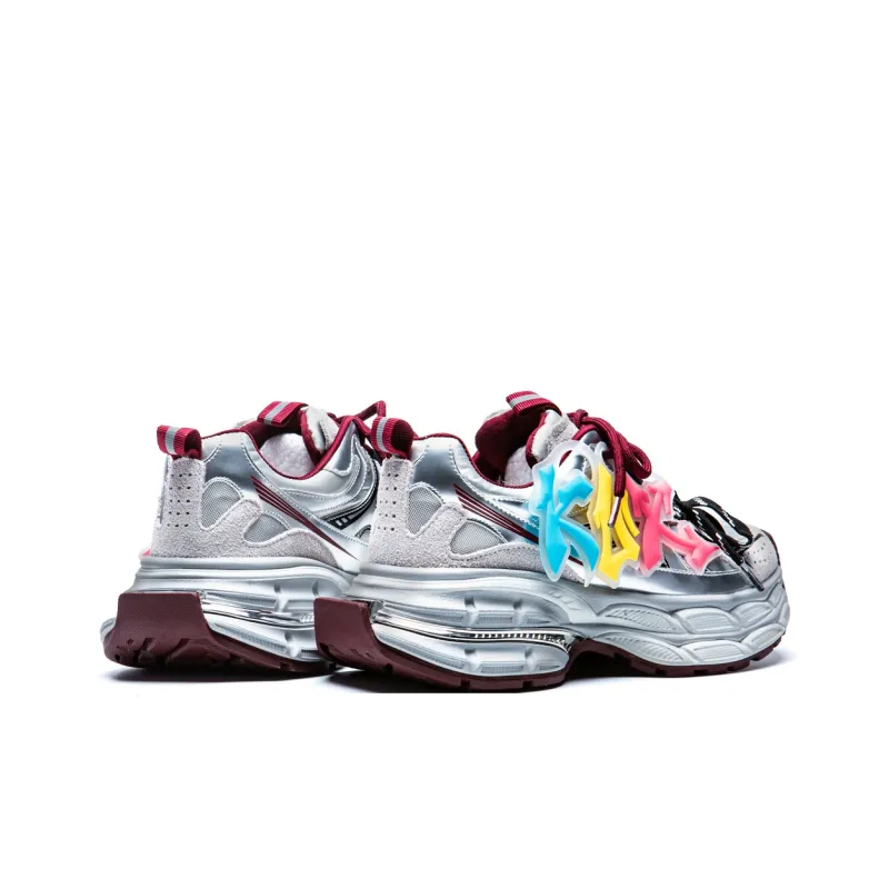KUX Chunky Sneakers Women's Low Top Angora Rainbow-5