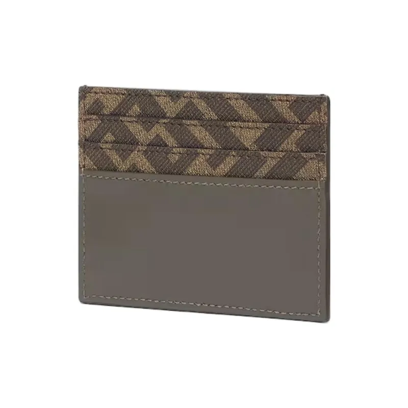 FENDI Calfskin Card Holder Men's Green-1