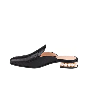 NICHOLAS KIRKWOOD TPR Sole Slip-Resistant Wrap-toe Slippers Women's Black