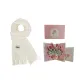 Ecru+3D Effect Rose Greeting Card+Envelope