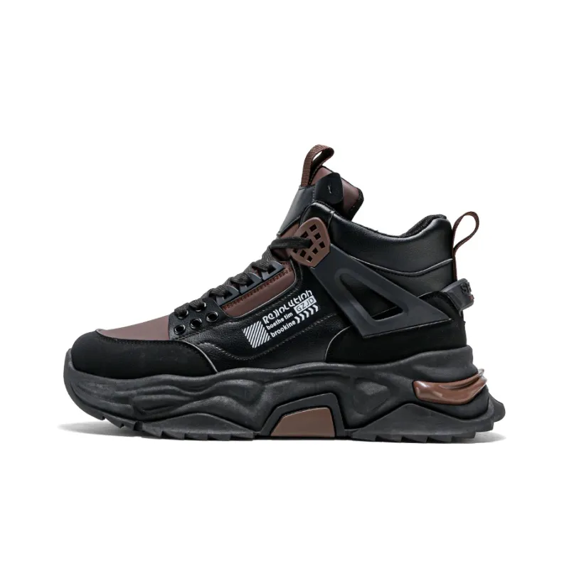 PNKE Anti-Slip And Wear-Resistant Height Increasing Mid-Top Chunky Sneakers Men's-8