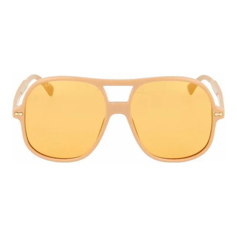 GUCCI Acetate Aviator Sunglasses Women's Yellow-1