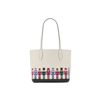 Kate Spade Grained Leather Tote Bag Shopping Bag Shoulder Bag Handbag Small Size Women's Egg White Frost White