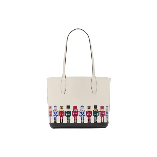 Kate Spade Grained Leather Tote Bag Shopping Bag Shoulder Bag Handbag Small Size Women's Egg White Frost White