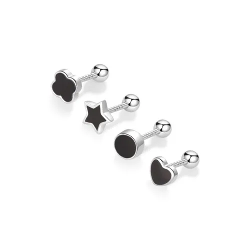 JOLLY NOTE Sterling Silver Stud Earrings Women's