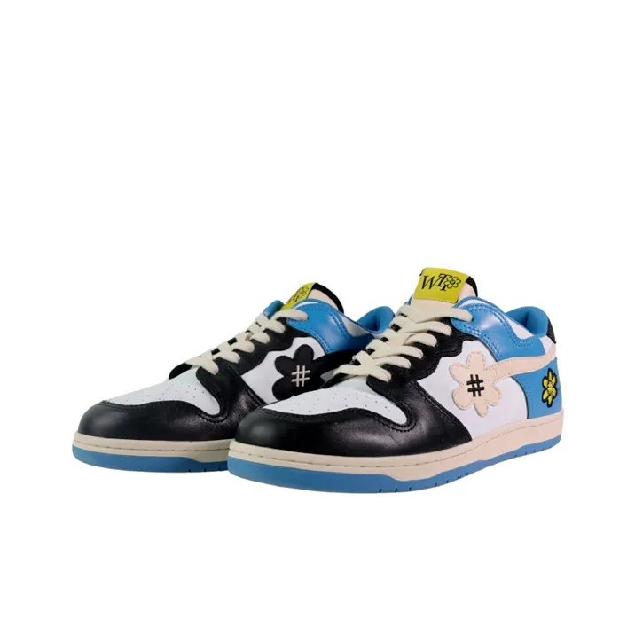 WATER THE PLANT Low Top Skateboard Shoes Unisex Thunder Blue-2