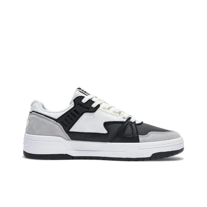 KELME Lightweight And Breathable Low Top Skateboard Shoes Men's White Dark Gray-1