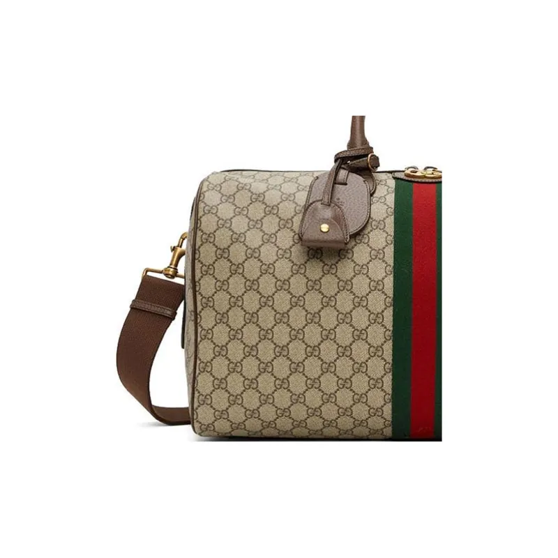 GUCCI Ophidia Canvas With Leather Travel Bags Shoulder Bag Crossbody Bag Handbag Medium Size Unisex Ebony/Brown-2