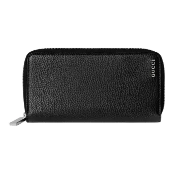 GUCCI Leather Card Holder, Wallet Men's Black