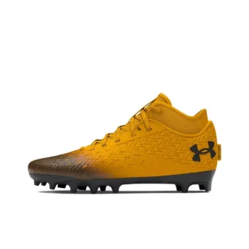 Under Armour Spotlight Franchise 4 Anti Slip Wear Resistant Soccer Shoes Men's Yellow Black