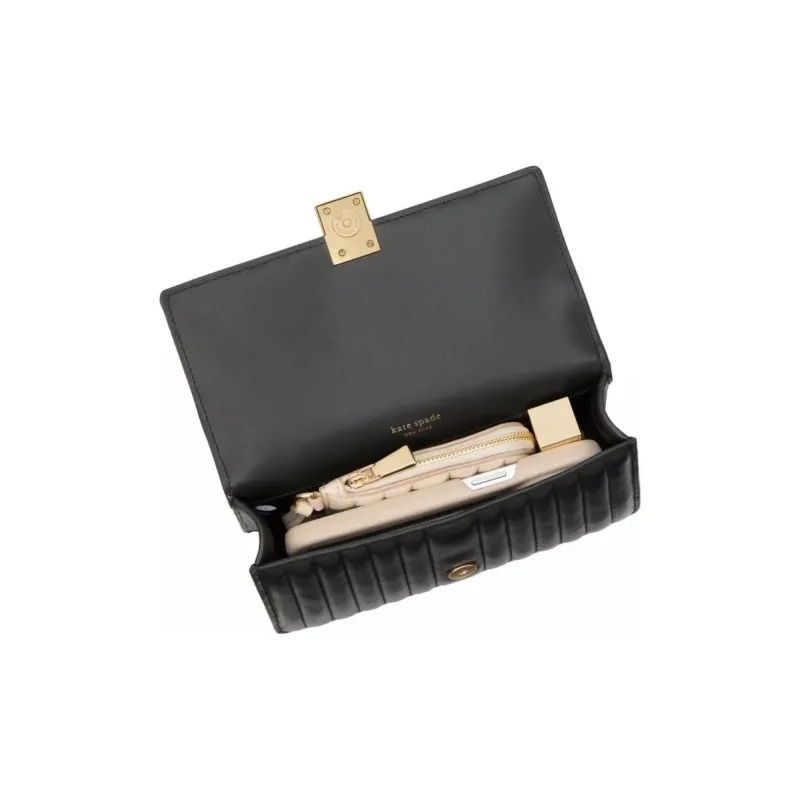 Kate Spade Sequins, Suede Shoulder Bag, Crossbody Bag, Handbag Mini Women's Black-3