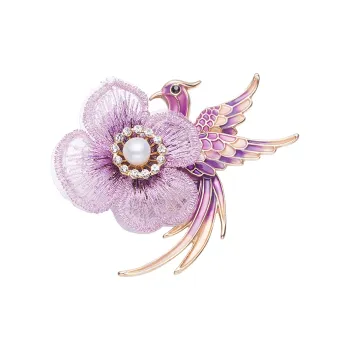 ZHENZHUAOMI Freshwater Pearl Brooches Women's