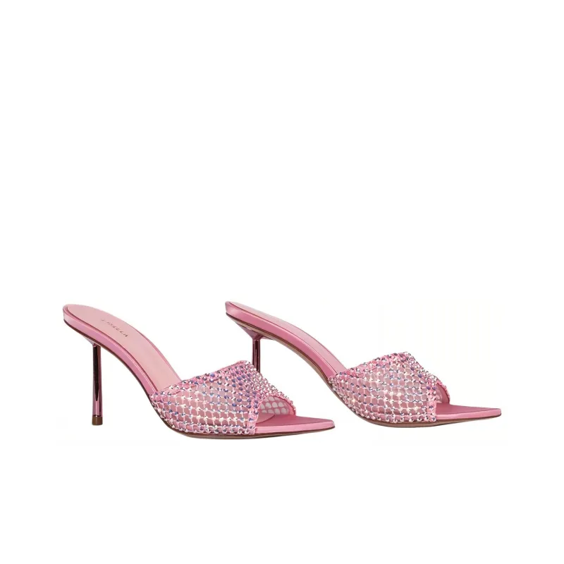Le Silla Gilda 100mm Crystal-embellished Mules-3