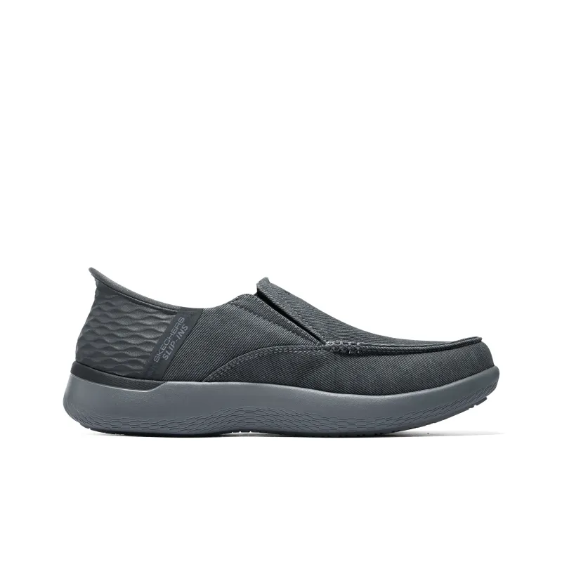 Skechers Slip Ins Casual Shoes Men Low Top Charcoal Gray-1